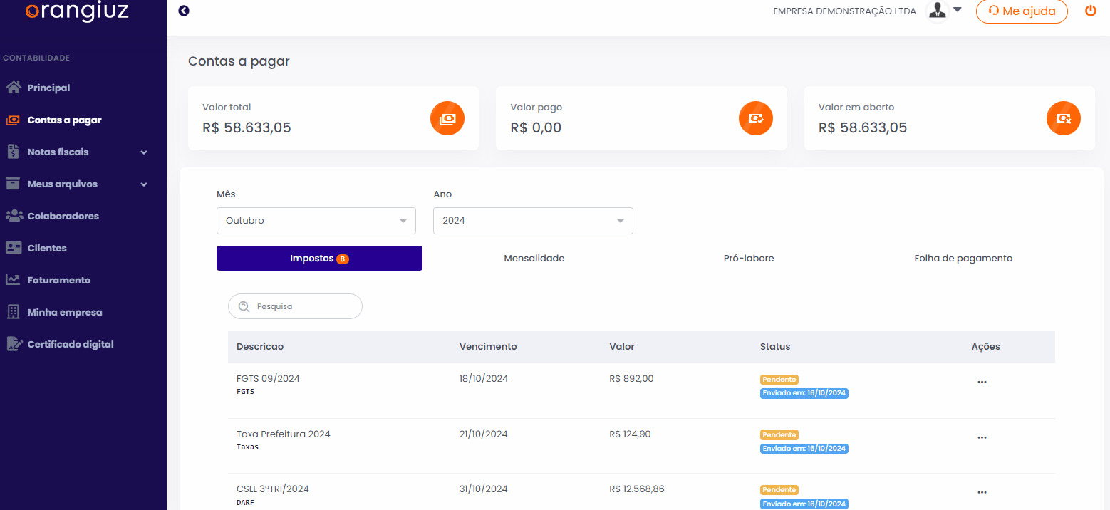 Lucro presumido informando pagamento pendente.gif